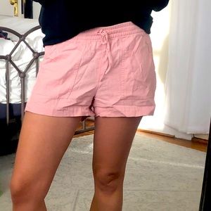 J Crew Pink Linen Shorts